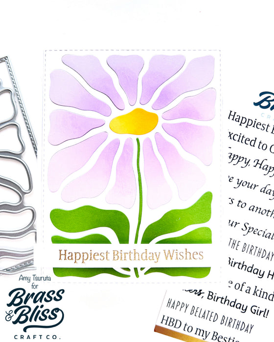 5907-04D Spring Flower w/ Outline Die