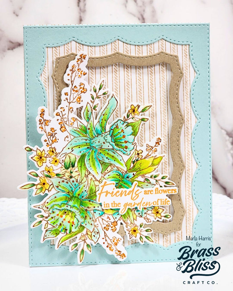 38025 Vertical Ticking Background - 5x6 Clear Stamp