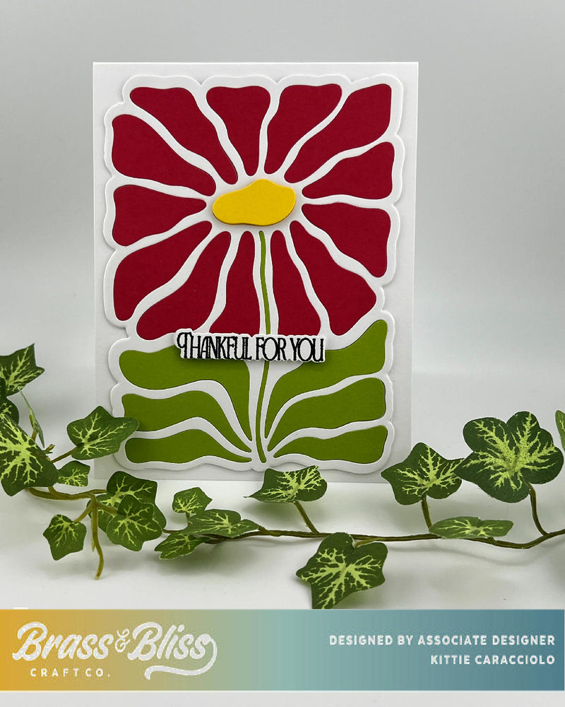 5907-04D Spring Flower w/ Outline Die