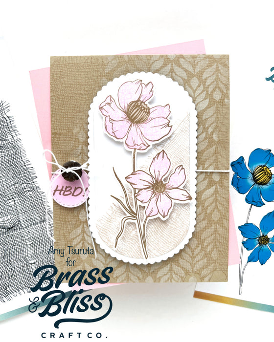 38024 Layered Cosmos - 4x6 Clear Stamp Set