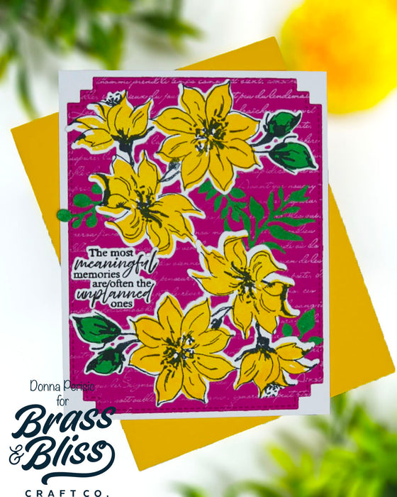 38022 Layered Azaleas - 4x6 Clear Stamp Set