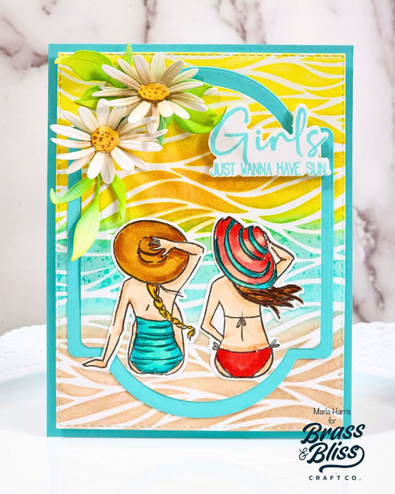 35057 Beach Girls - 4x8 Stamp Set