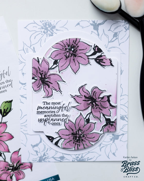 38022 Layered Azaleas - 4x6 Clear Stamp Set