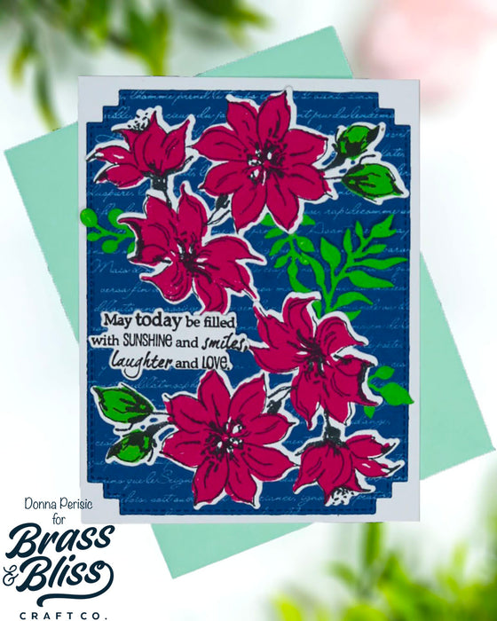 38022 Layered Azaleas - 4x6 Clear Stamp Set