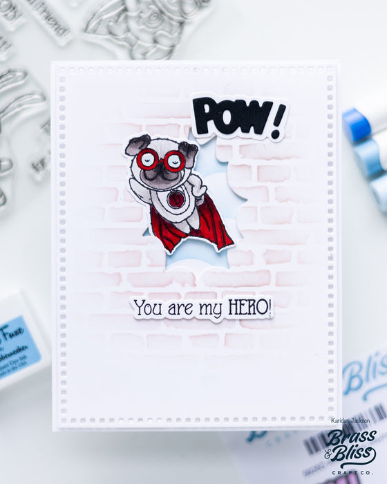 38028 Mighty Little Heroes - 4x6 Clear Stamp Set