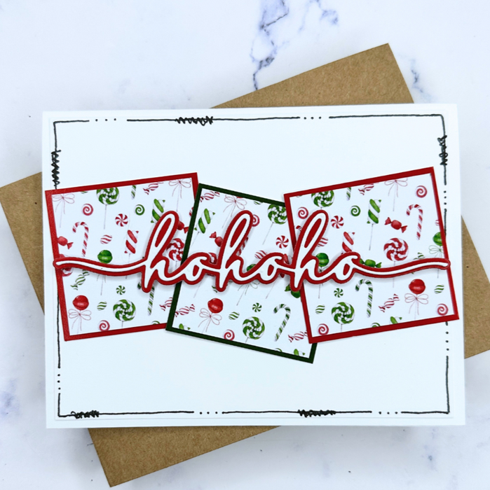 5829-01D Ho Ho Ho Script Die