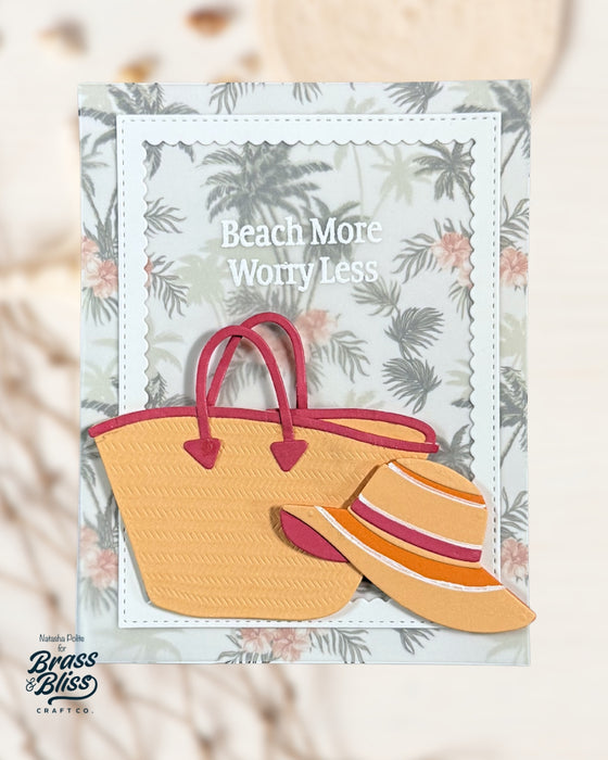 5919-01D Large Beach Bag and Accessories Die