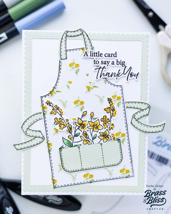 38027 Spring Apron - 5x6 Stamp Set