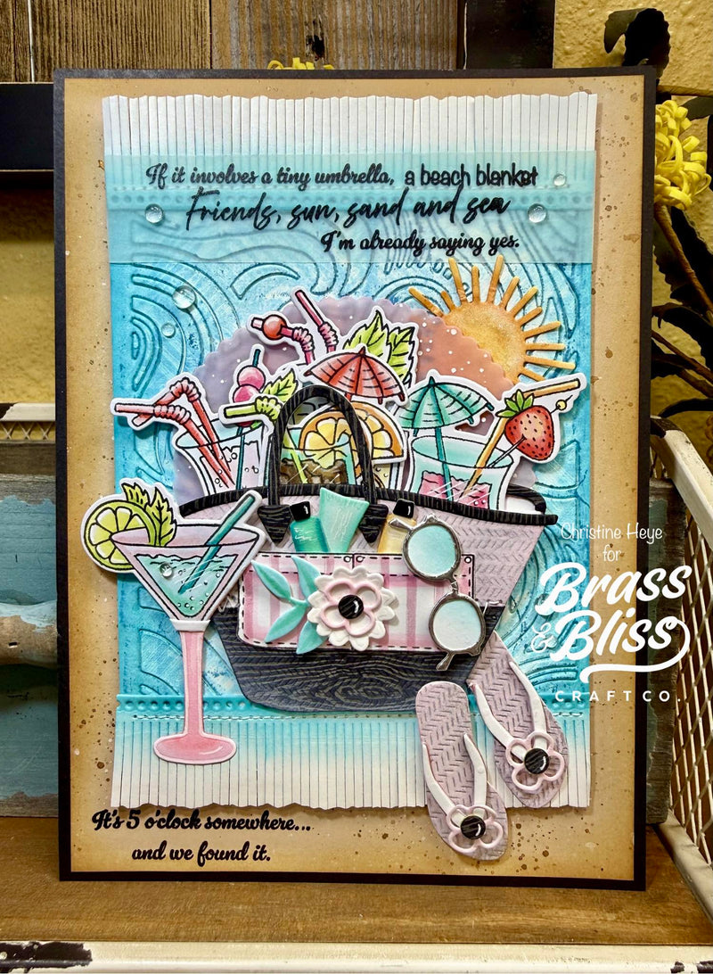 38029 Cocktails & Dreams - 5x6 Clear Stamp Set