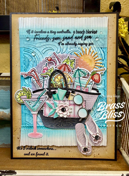 5919-01D Large Beach Bag and Accessories Die