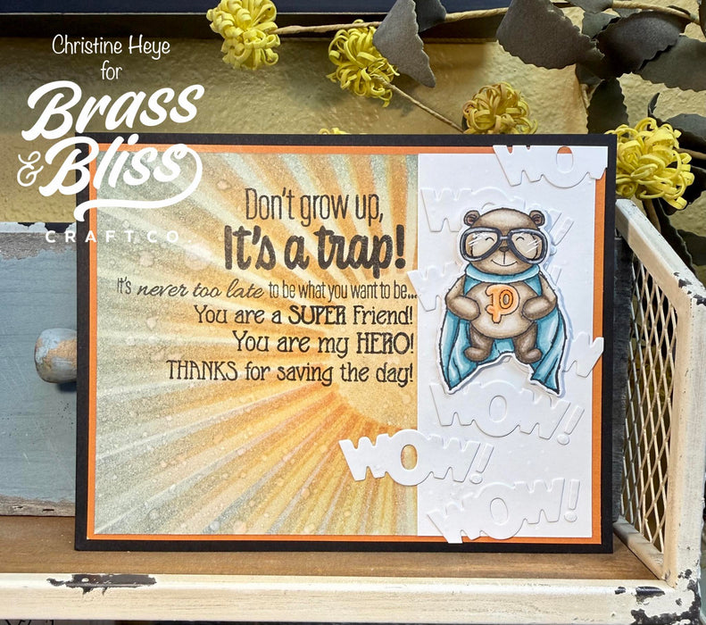 38028 Mighty Little Heroes - 4x6 Clear Stamp Set