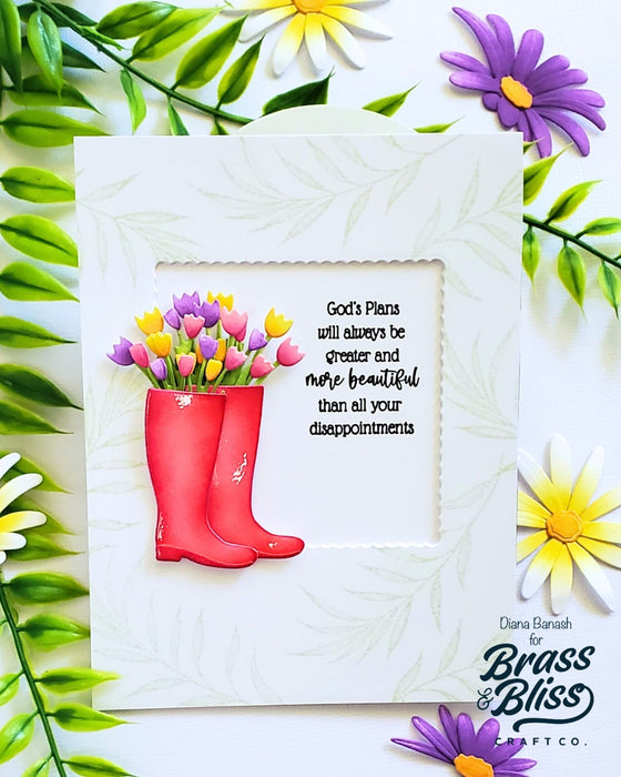5423-12D Rain Boots with Umbrella Die
