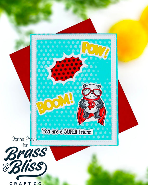 38028 Mighty Little Heroes - 4x6 Clear Stamp Set