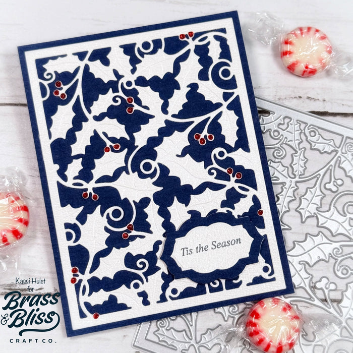 5935-02D Holly and Berries Layer Die