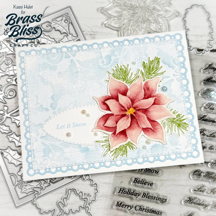 38039 Holly and Cardinals - 4x8 Clear Stamp Set