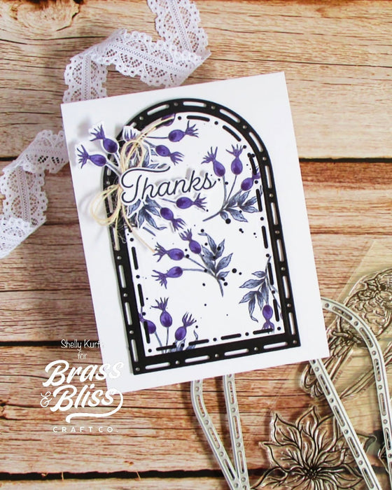 38039 Holly and Cardinals - 4x8 Clear Stamp Set