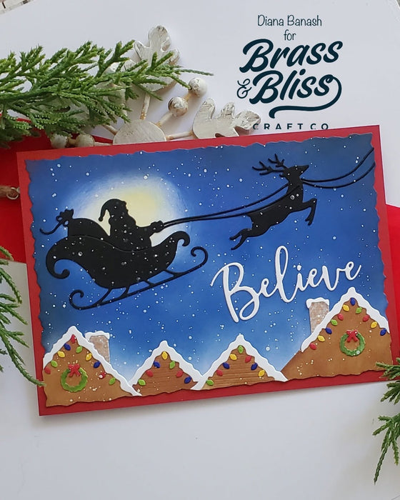 5936-02D Large Santa and Reindeer Die