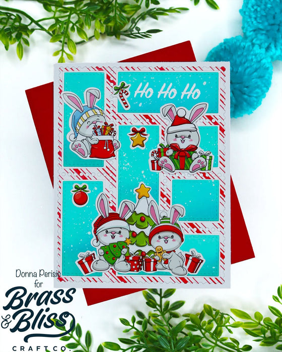 37037E Christmas Bunnies Colored Die Cut Pieces