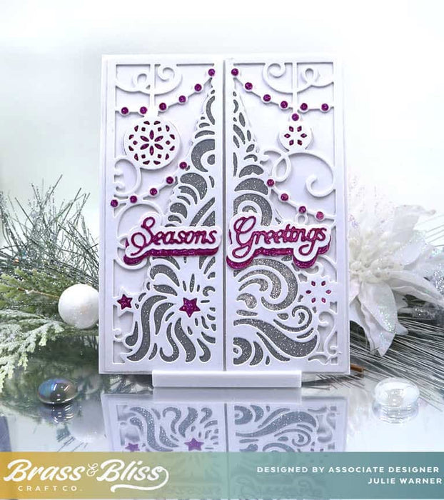 5938-02D Holiday Script w/ Shadow Dies