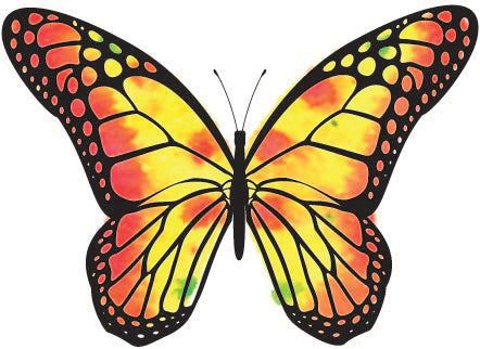 RN 949 Butterfly #9 Red Rubber stamp set