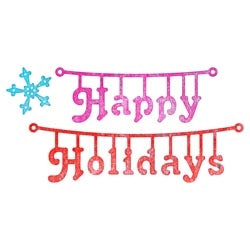 RN B476 Happy holidays Hanger Die