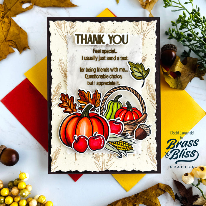 38046 Fall Harvest Fun - 4 x 8 Clear Stamp Set