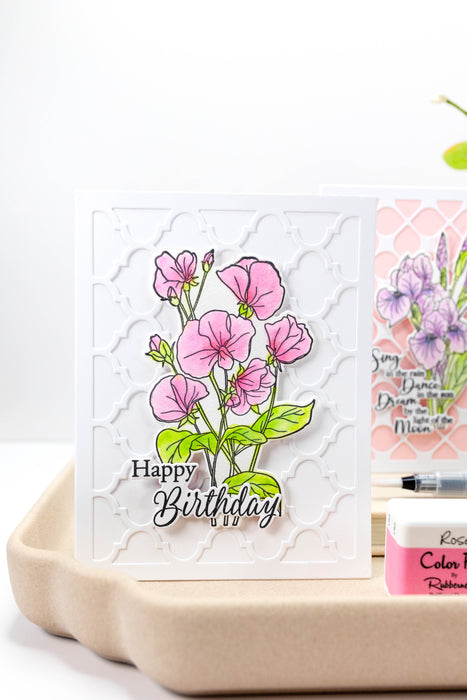 37013 Gardenia Floral - 4x6 Stamp Set