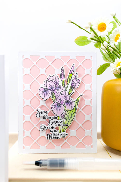 37015 Iris Floral - 4x6 Stamp Set