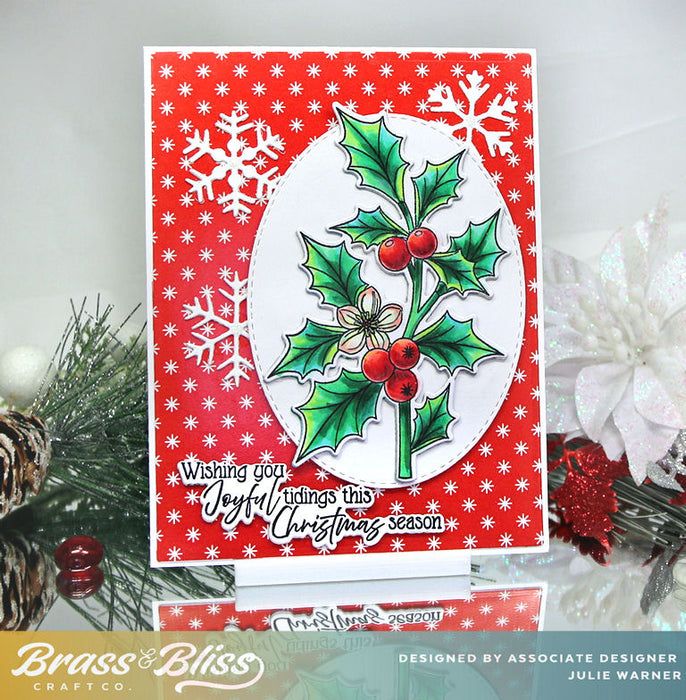 37033 Holly & Cheer - 4x6 Stamp set