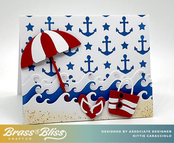4303 Anchors and Stars - 6x6 Stencil