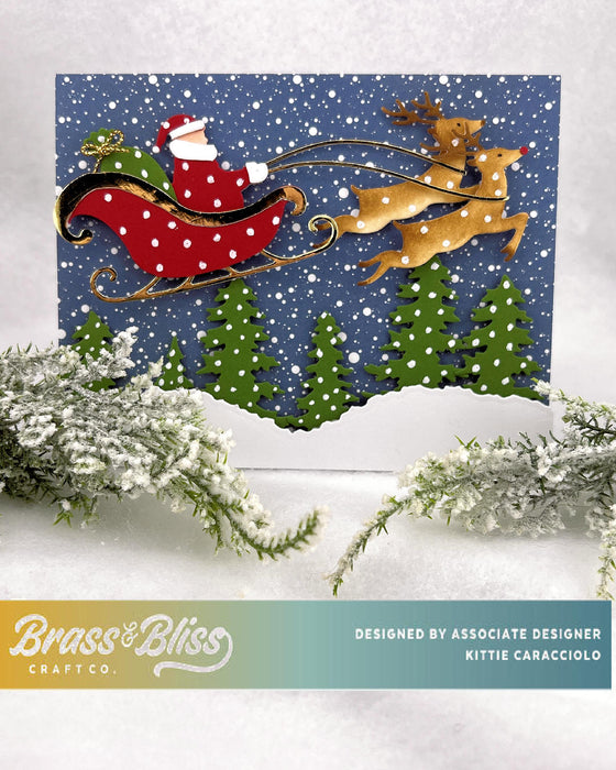 5936-02D Large Santa and Reindeer Die