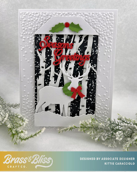 5938-02D Holiday Script w/ Shadow Dies