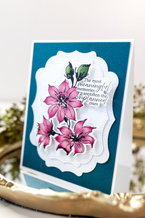 38022 Layered Azaleas - 4x6 Clear Stamp Set