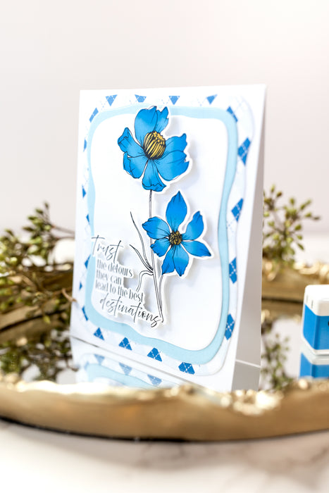 38024 Layered Cosmos - 4x6 Clear Stamp Set
