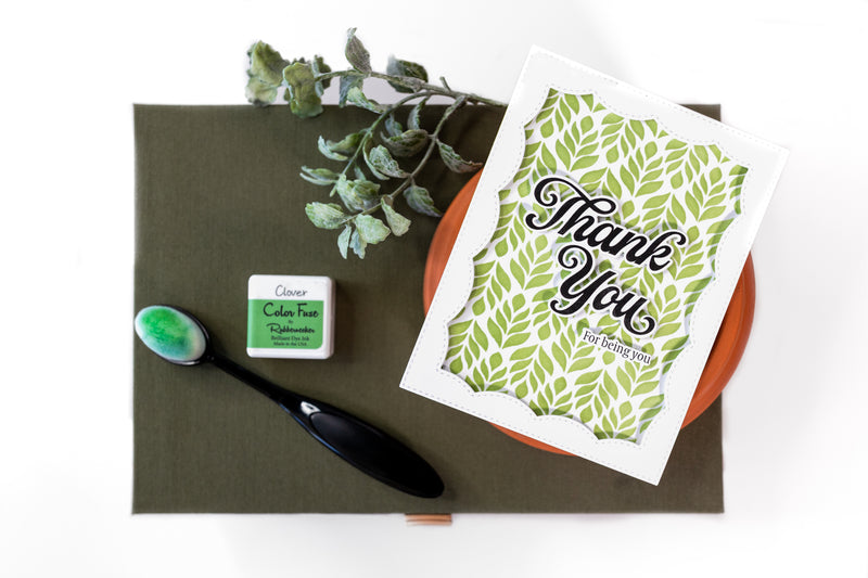 4505 Flourish Leaf 6x6 Stencil