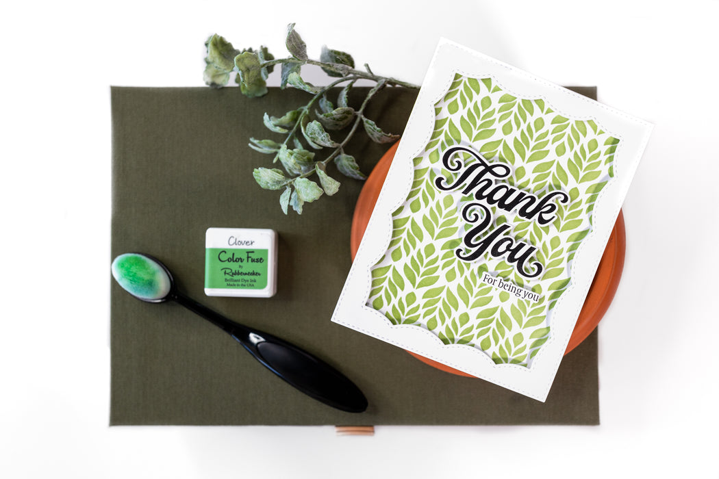 4505 Flourish Leaf 6x6 Stencil