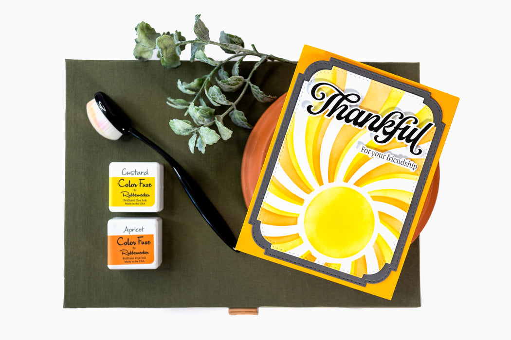 4504 Wavy Sun 2 Part 6x6 Stencil