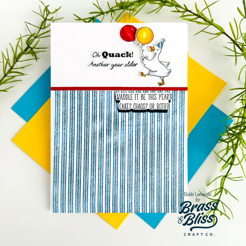 38025 Vertical Ticking Background - 5x6 Clear Stamp