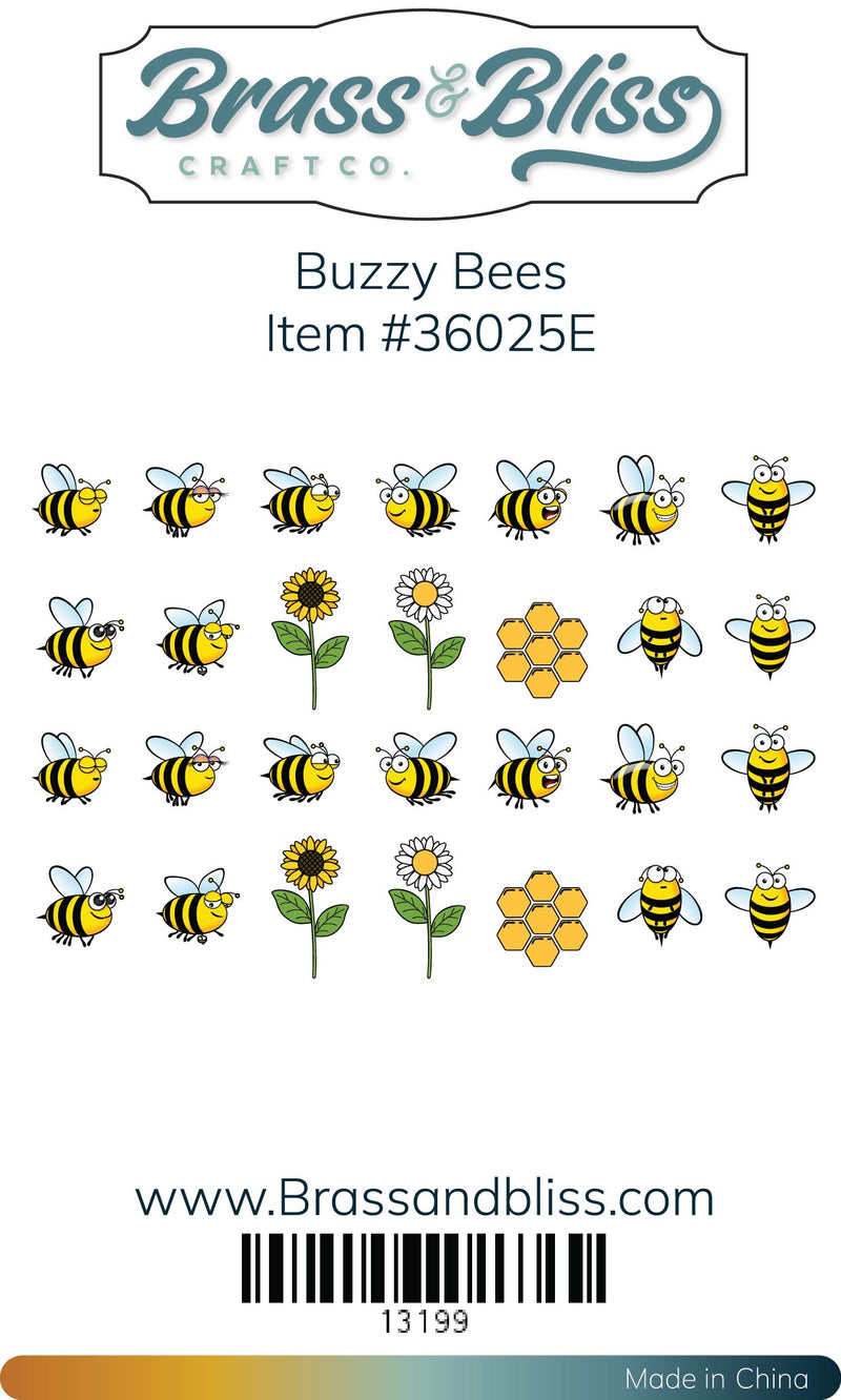 36025E Buzzy Bees - Colored Die Cut Pieces