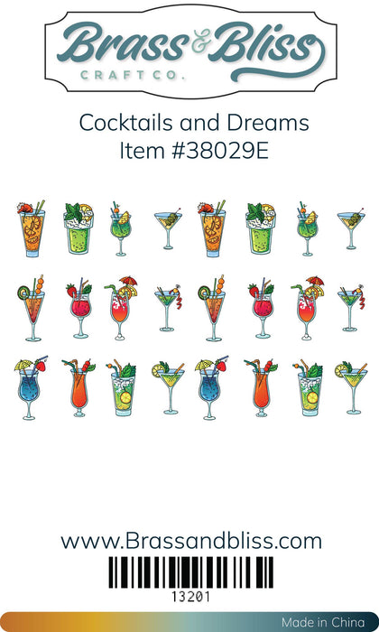 38029E Cocktails and Dreams - Colored Die Cut Pieces