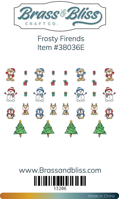 38036E Frosty Friends Colored Die Cut Pieces