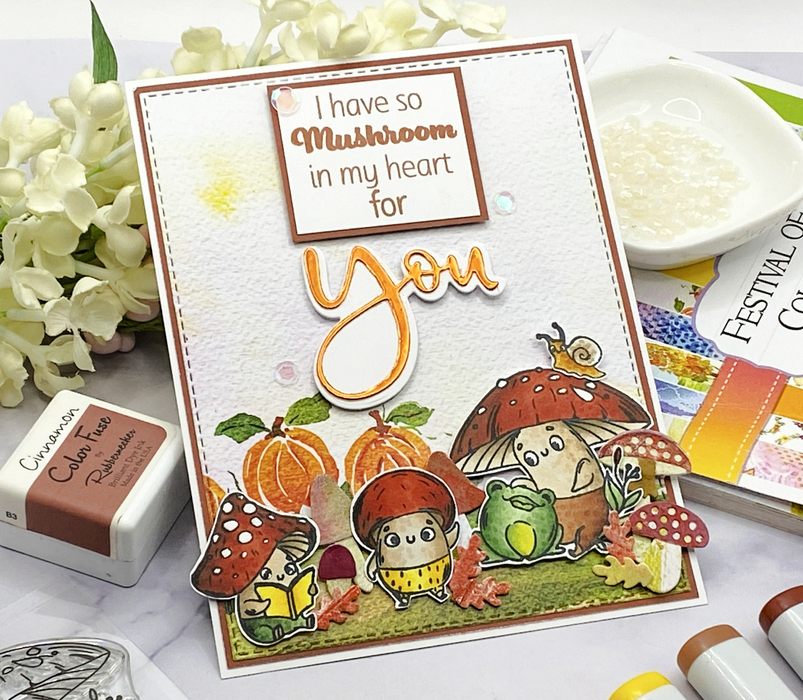 36013 Sweet Mushrooms Set- 4x8 Stamp set