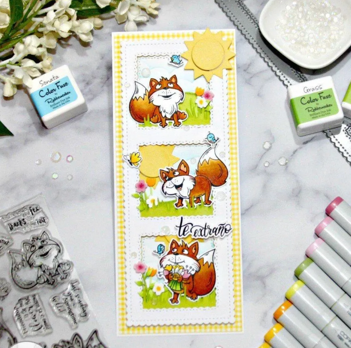 3105 Springtime Fox - 4x6 Stamp Set