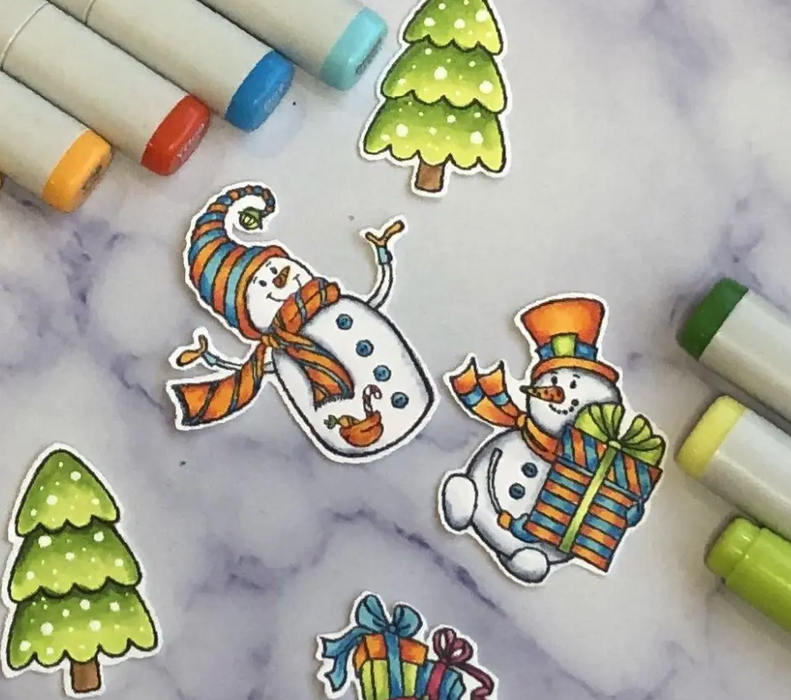 3336D Snowmen with Presents Coordinating Die