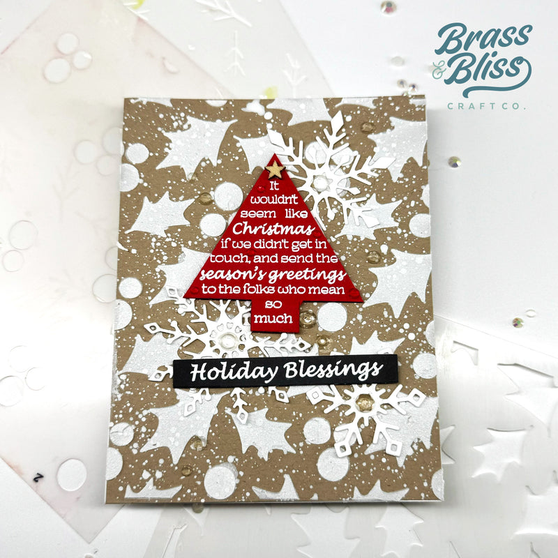RN 4213 Holly and Berries - 3 Part 6x6 Stencil