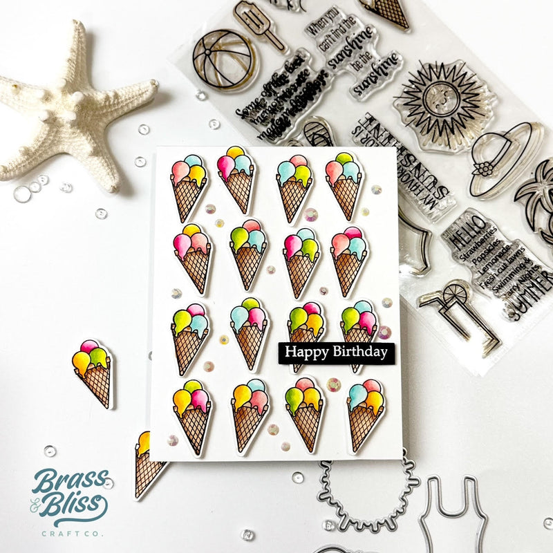 36044D Hello Summer - Coordinating Die