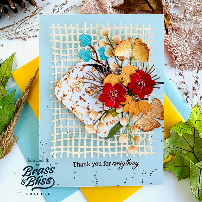 5832-04D Fall Florals Die