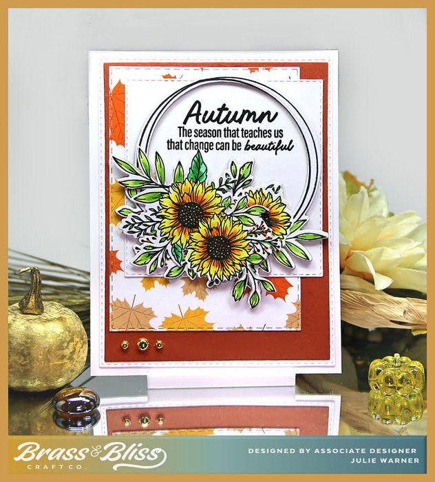 36053 Autumn Sunflowers - 4x8 Stamp Set